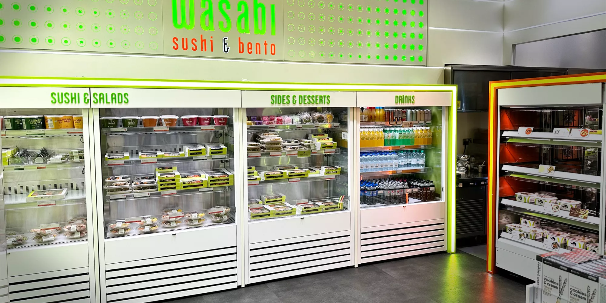 Cossiga Food Display Cabinets on display at Dtg Wasabi.